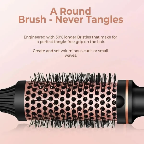 3 In 1 Ionic Hair Curler Straightener Professional Curling Iron Heated Hair Styling Brush Anti-Scald Thermal Brush Curl Wand - Image 9