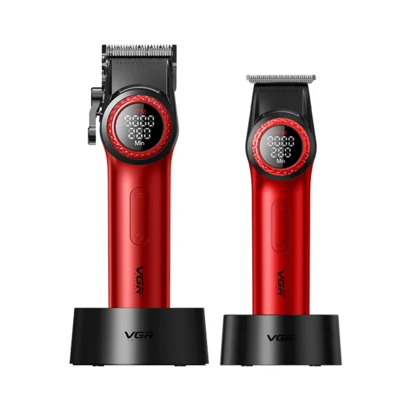 VGR 001 977 new hair trimming set high-end men's hair clipper intelligent digital display electric pusher carving and whitening - Image 2
