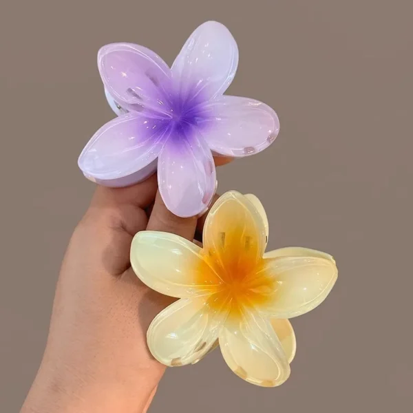 New Hawaiian Gradient Hair Clips Women Flower Hair Claws Shark Hairpins Vacation Beach Style Hairpins Hair Accessories - Image 10