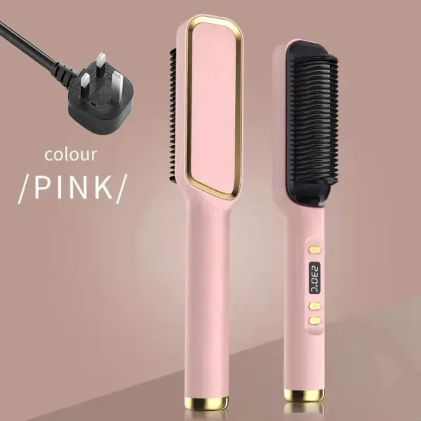 Hair Straightener Brush Heating Hot Comb Straightener Electric Hair Straightening Curly Multifunctional Iron Brush Comb Curler - Image 11