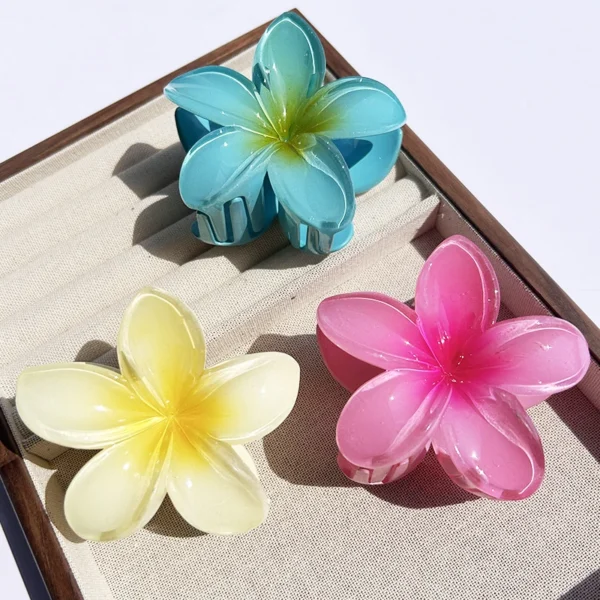 1/2/3 Pcs Hawaiian Gradient Flower Hair Claw Clip Women Fashion Large Hair Clip Girls Hairpin Barrettes Bohemia Hair Accessories - Image 6
