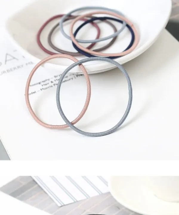 100PCS/Set Women 3.5CM Basic Nylon Elastic Hair Bands Ponytail Hair Scrunchie Rubber Bands Headband Hair Accessories Headwear - Image 22