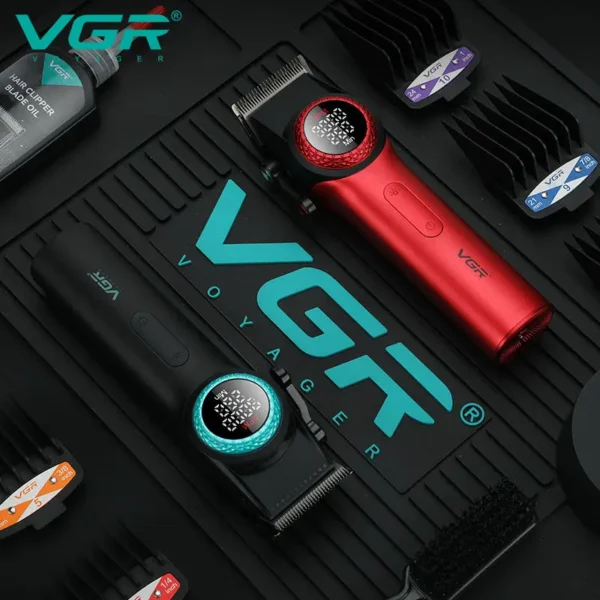 VGR 001 977 new hair trimming set high-end men's hair clipper intelligent digital display electric pusher carving and whitening - Image 3