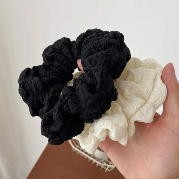 Solid Color Large Intestine Hair Rope for Women Simple Meatball Head Hair Ring Fashion Girl Does Not Damage The Hair Scrunchie - Image 2