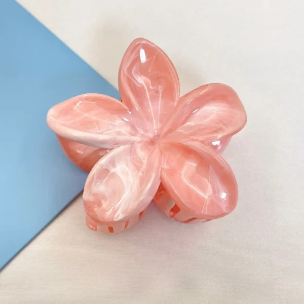 Korean Hawaiian Gradient Flower Hair Claw Clip For Women Girl Fashion Plastic Non Slip Hold Hairpin Barrette Hair Accessories - Image 36
