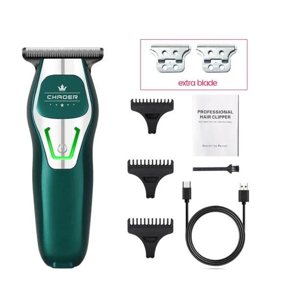 Powerful Professional Hair Trimmer Men 0 MM T Blade Electric Clipper Rechargeable Barber Haircut Machine Beard Trimmer Shaver - Image 12