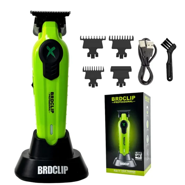 New 2025 BRDCLIP FA1T Green Professional Hair Trimmer Barber Carving Gradient Finish Machine Electric Clipper with Charger Stand - Image 13