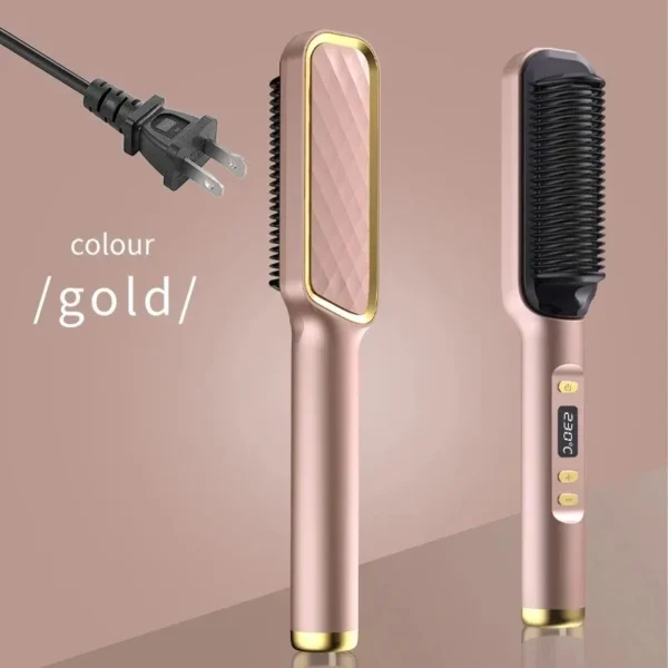 Hair Straightener Brush Heating Hot Comb Straightener Electric Hair Straightening Curly Multifunctional Iron Brush Comb Curler - Image 19