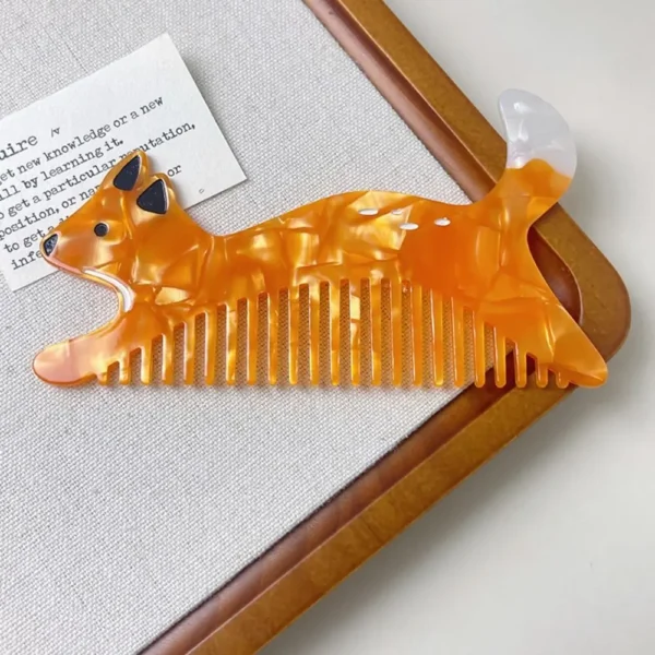 Pointed Tail Comb Tulip Acetate Comb Animal Puppy Makeup Comb Hair Accessories Wide Toothed Hairdressing Combs Household - Image 3
