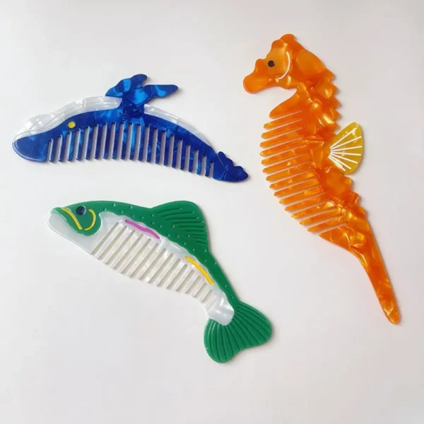 Pointed Tail Comb Tulip Acetate Comb Animal Puppy Makeup Comb Hair Accessories Wide Toothed Hairdressing Combs Household - Image 40