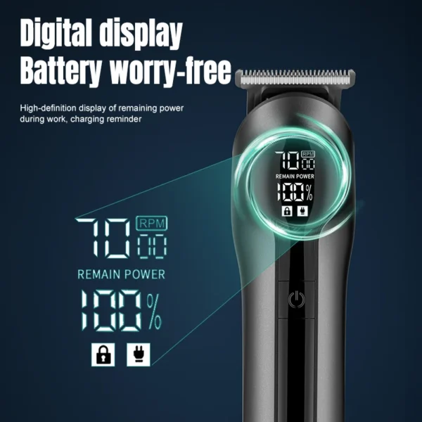 IRUIBEAUTY 986 6-in-1 Multifunctional Grooming Kit Rechargeable Waterproof Hair Clipper  Electric Shaver Nose Hair Trimmer - Image 4