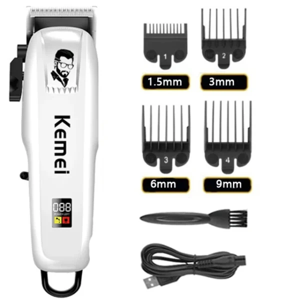 Kemei Professional Hair Clipper Rechargeable Hair Trimmer For Men Shaver Hair Cutting Machine Barber Accessories Cut Machin - Image 7