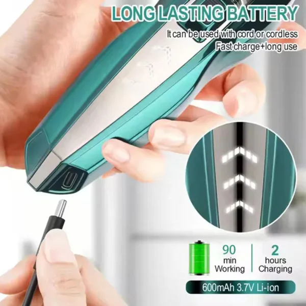 GREENLYCA Professional Cordless Hair Clipper Fast Charging Rechargeable Barber Trimmer For Men Styling Grooming Tool - Image 4