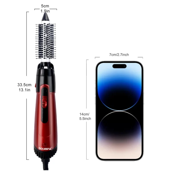 Solimpia 3-Head Hot Air Brush Hair Dryer Strong Wind Electric Straightener Curler Roller Comb Blower Styling Tool for Woman 800W - Image 11