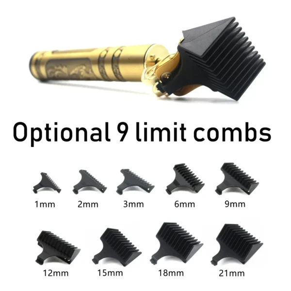 Professional T9 Hair Trimmer Machine Metal Body Beard Trimmer for Men Stainless Steel Blade Hair Clipper Beard Trimmer - Image 2