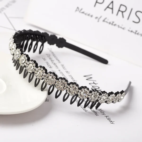 Fashion Pearl Non-Slip Rhinestone Hairbands Elastic Flower Women Hair Hoop Bands Headband Bezel Girls Hair Accessories Headdress - Image 14