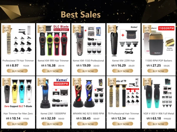Kemei KM-2299 Hair Trimmer Machine Men's Haircut Machine Hair Clipper Professional Cutter Hair Cutting Machine Clipper - Image 16
