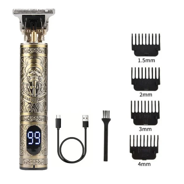T9 LCD Electric Hairdresser Oil Shaving Head Electric Pusher Carving Electric Pusher Clipper Hair Precision Trimmer for Men Care - Image 24