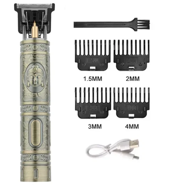Vintage USB Charging Electric Hair Trimmer Portable Barber Clipper Professional Haircut Machine for Men - Boyfriend Gift - Image 10