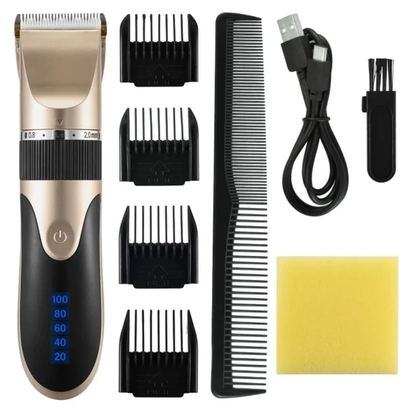 Hair Clipper Electric Barber Hair Trimmers For Men Adults Kids Cordless Rechargeable Hair Cutter Machine Professional - Image 15