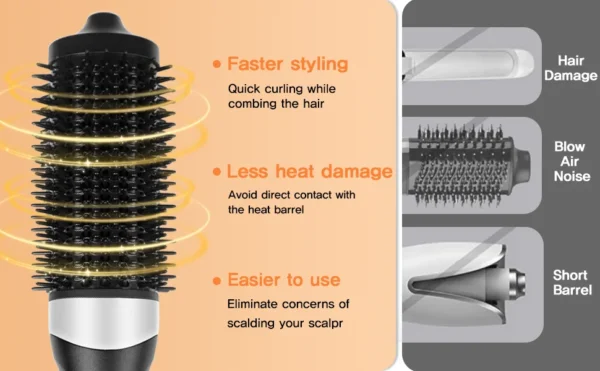TINSOL New 3-in-1 hot air comb hair straightener curling iron constant temperature hair care lasting styling air anion comb - Image 10