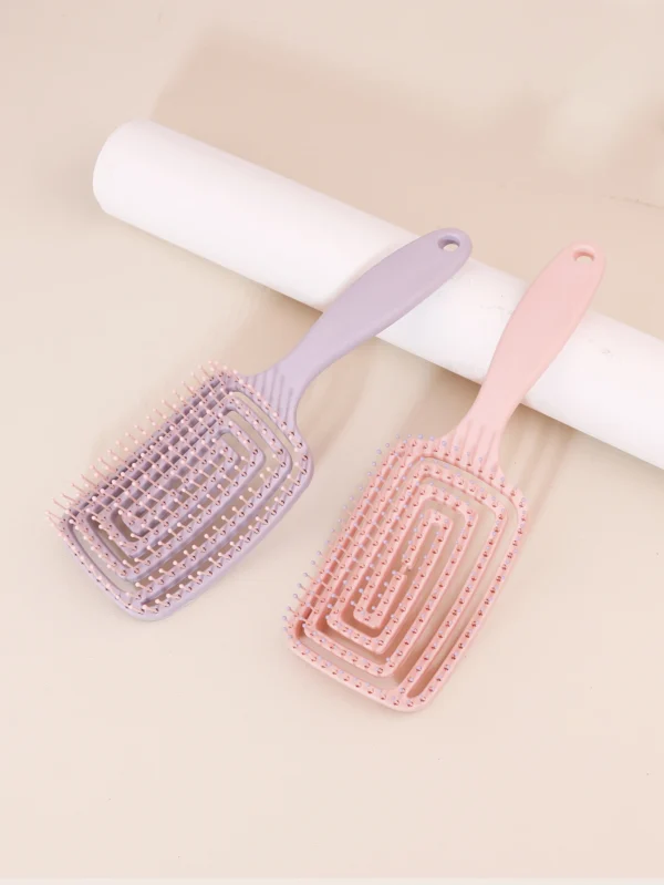1PCS tangled hair brush, dual-purpose dry and wet, women's bent hair brush, long, thick, thin, and curly, for daily hair care - Image 2