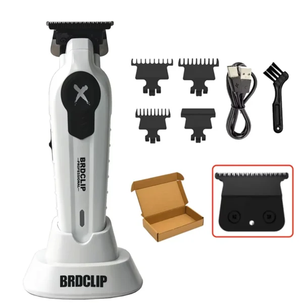 New 2025 BRDCLIP FA1T Green Professional Hair Trimmer Barber Carving Gradient Finish Machine Electric Clipper with Charger Stand - Image 8