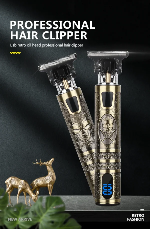 T9 LCD Electric Hairdresser Oil Shaving Head Electric Pusher Carving Electric Pusher Clipper Hair Precision Trimmer for Men Care - Image 28