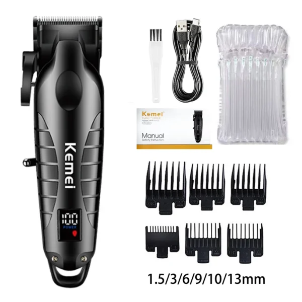 Kemei Hair Clipper Kit for Men, Electric Shaver, Hair Trimmer, Professional Cutting Machine, KM-2290, KM-2293, KM-1102 - Image 11