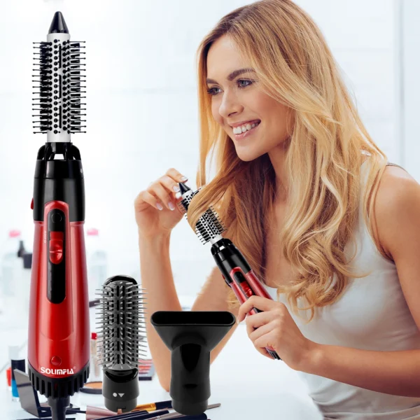 Solimpia 3-Head Hot Air Brush Hair Dryer Strong Wind Electric Straightener Curler Roller Comb Blower Styling Tool for Woman 800W - Image 14