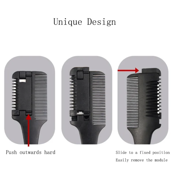 1pc Hair Cutting Comb Hair Brushes with Razor Blades Hair Trimmer Cutting Thinning Tools Barbershop Hair Salon Styling Tool Comb - Image 32