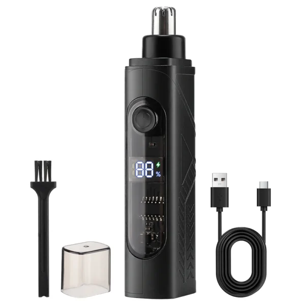 Electric Nose Hair Trimmer for Man Women Digital Display 360° Roating Machine Nose Ear Hair Remove Shaver Razor Detachable Blade - Image 9