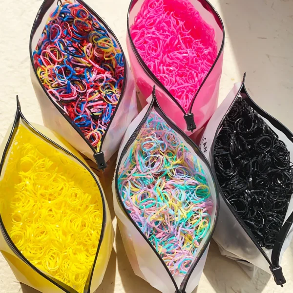 500/1000/2000pcs Girls Colourful Disposable Rubber Band Hair Ties Headband Children Ponytail Holder Bands Kids Hair Accessories - Image 34