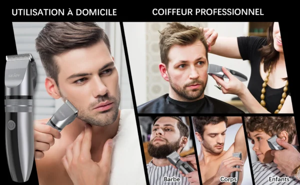 Sejoy Electric Hair Clippers Men Professional kit USB Rechargeable Men's Barber Hair Cutting Machine Beard Trimmer For Men Kids - Image 9