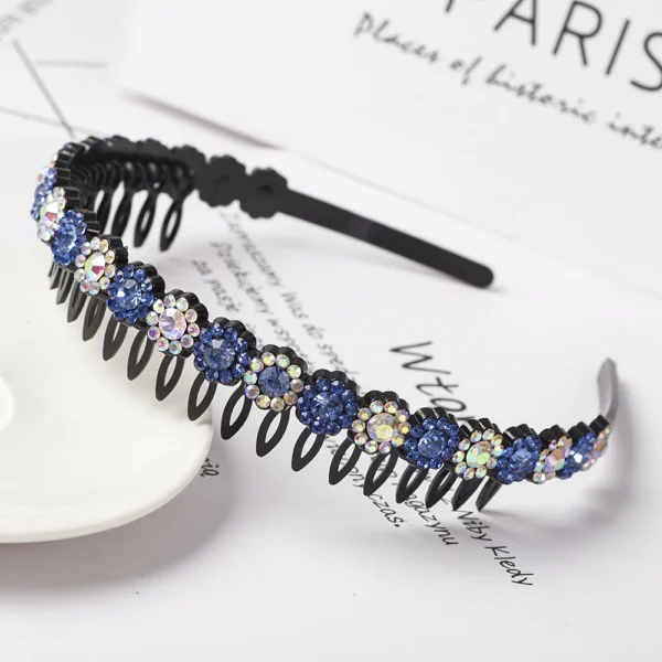 Fashion Pearl Non-Slip Rhinestone Hairbands Elastic Flower Women Hair Hoop Bands Headband Bezel Girls Hair Accessories Headdress - Image 26