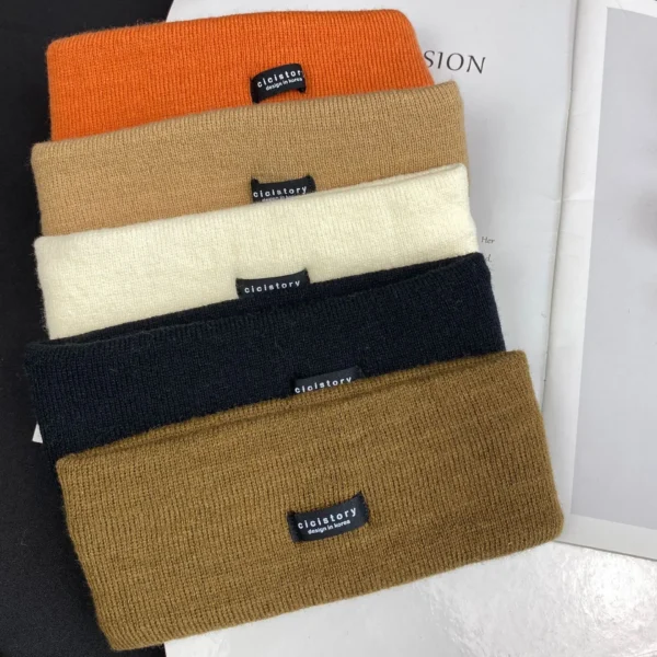 Autumn and winter high stretch knitted yoga headband face wash headband, hair tie outdoor warm headband - Image 19