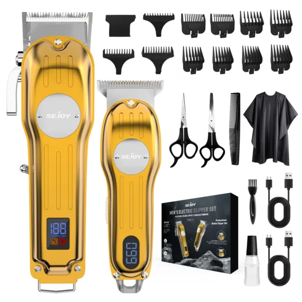 Sejoy Professional Combo Kits Hair Clipper Electric Hair Trimmer Set For Men Rechargeable Cordless Haircut Machine for Barber - Image 8