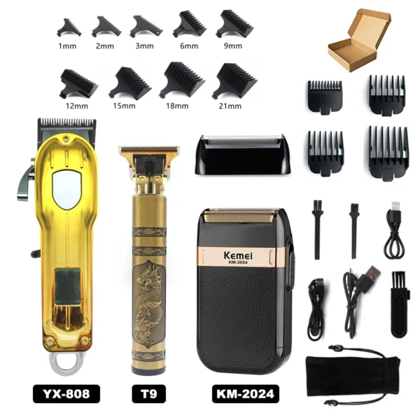 Professional T9 Hair Trimmer Machine Metal Body Beard Trimmer for Men Stainless Steel Blade Hair Clipper Beard Trimmer - Image 7