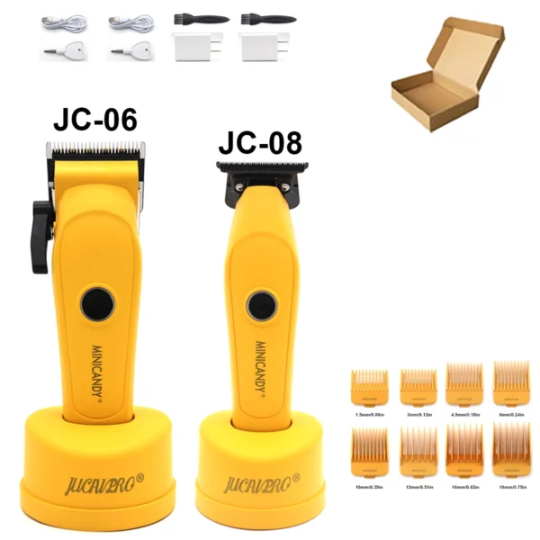 JUCAI MINICANDY JC-08 Professional Men's Hair Clipper DLC Blade Brushless Motor with Base Charger Hair Trimmer Finishing Machine - Image 26