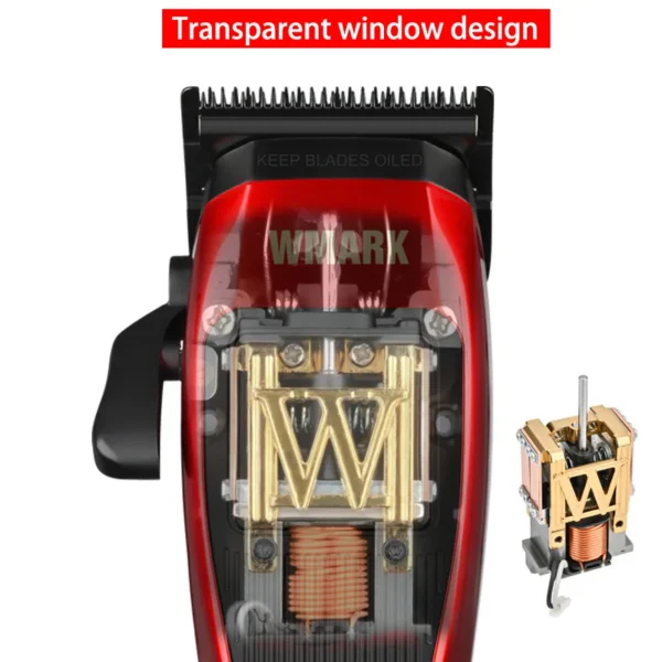WMARK NG-X1 Professional Hair Clippers for Men,Microchipped Magnetic Motor 10000RPM 9V with Charge Stand,Cordless Cutter Trimmer - Image 4