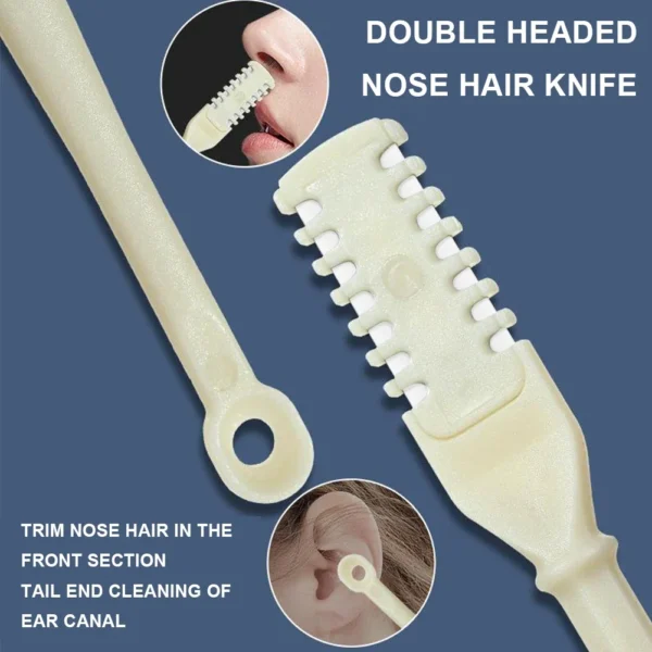 3pcs Double Nose Hair Scissors Nose Hair Trimmer Manual Nose Hair Removal Tool Double-sided Blade Hair Removal Accessories - Image 3