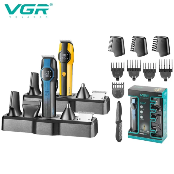 VGR V-173 5-in-1 Multifunctional Hair Trimming Set Home Full Body Hair Removal Device Nose Hair Trimmer Oil Head Carving Hair Cl - Image 2