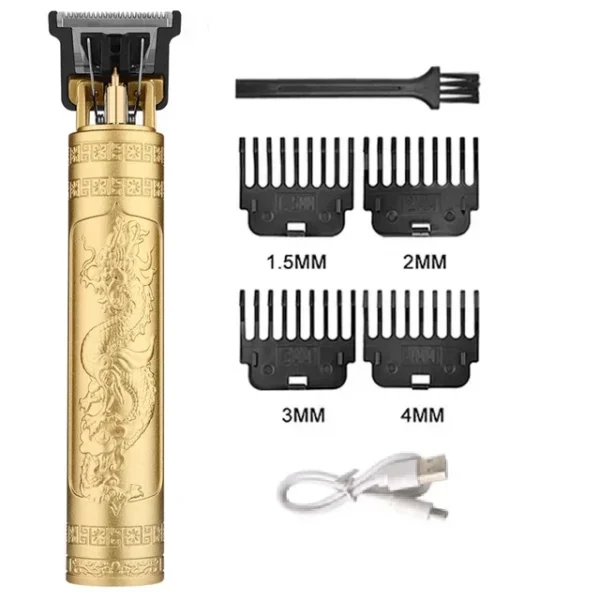 Vintage USB Charging Electric Hair Trimmer Portable Barber Clipper Professional Haircut Machine for Men - Boyfriend Gift - Image 14