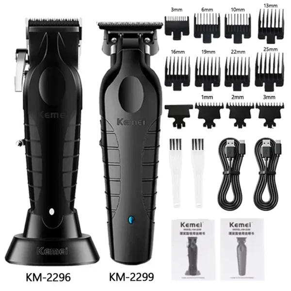 Kemei Hair Clipper Kit KM-2296 KM-2299 KM-1102 Men's Electric Hair Trimmer Machine Professional Hair Cutting Machine Clipper - Image 11