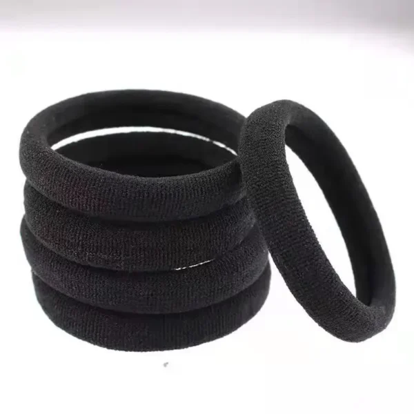 10/30/50pcs 2/3.5/4/5.5cm Black Large Soft Nylon Hair Elastics Ties Rope For No Damage Ponytail Holder Women Leagues Accessories - Image 6