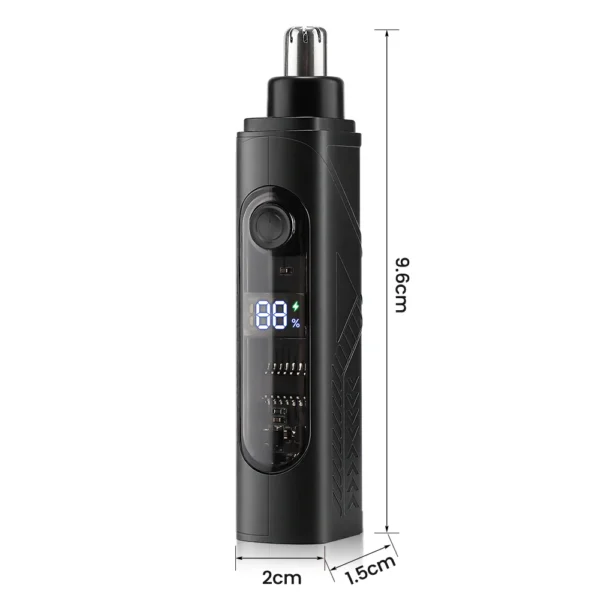 Electric Nose Hair Trimmer for Man Women Digital Display 360° Roating Machine Nose Ear Hair Remove Shaver Razor Detachable Blade - Image 6