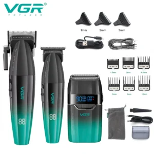VGR Hair Clipper Professional Hair Cut Machine Face Shaver Barber Clippers Beard Trimmer Metal Trimmer for Men V-003 V-906 V-308