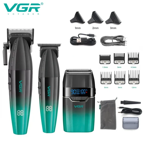 VGR Hair Clipper Professional Hair Cut Machine Face Shaver Barber Clippers Beard Trimmer Metal Trimmer for Men V-003 V-906 V-308