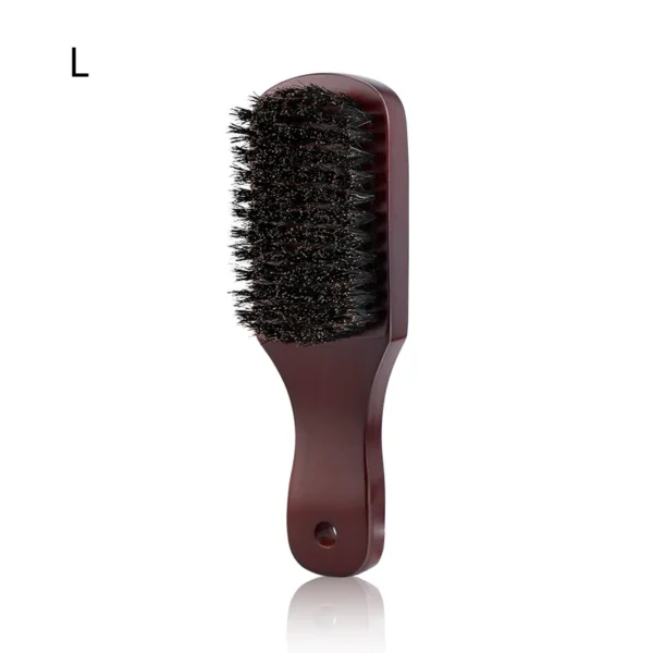Men Beard Brush Wood Handle Boar Bristle Moustache Cleaning Brush Hairdressing Anti Static Barber Hair Styling Comb Tool - Image 7