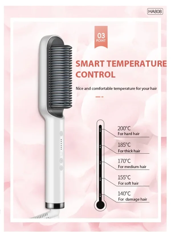 Hair Straightener Professional Quick Heated Electric Hot Comb Hair Straightener Personal Care Multifunctional Hairstyle Brush - Image 24